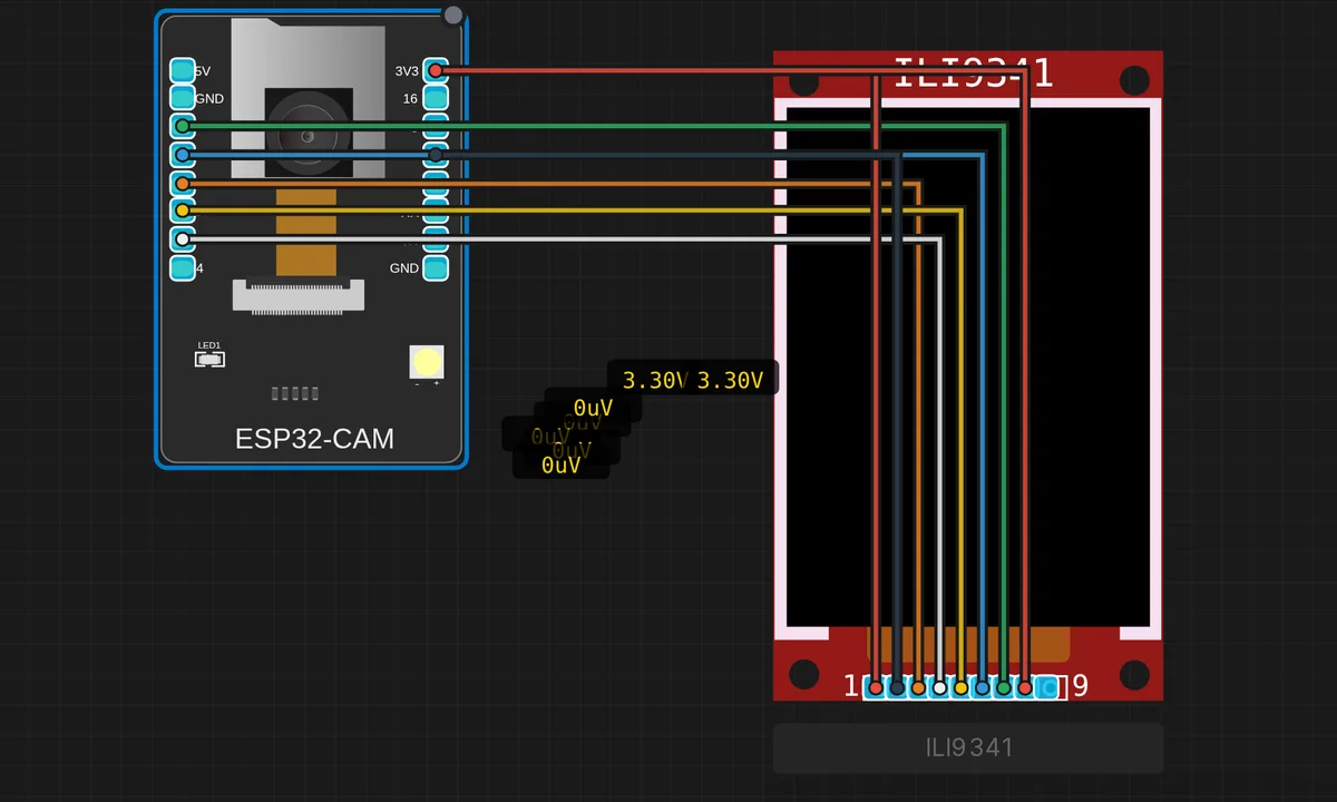 ESP32-CAM + ILI9341 Live Preview