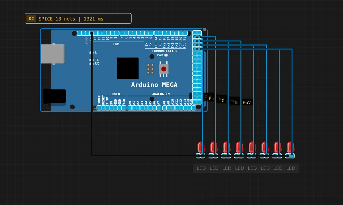Arduino Mega 16-LED Bar