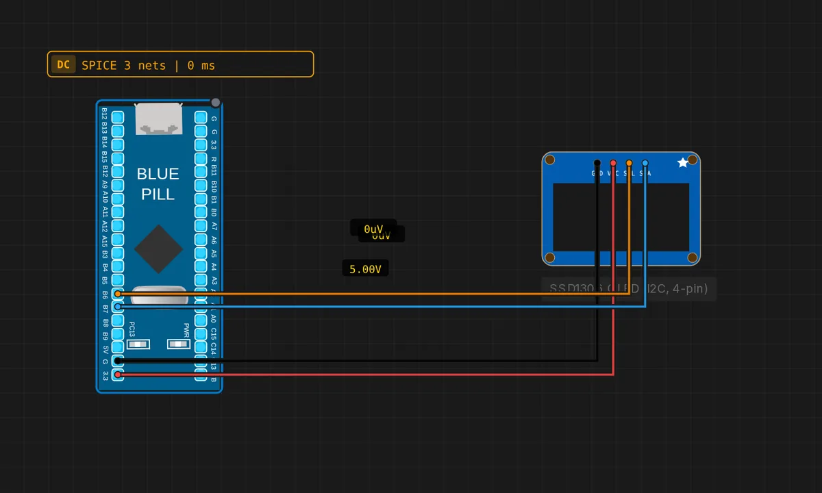 STM32 Blue Pill: SSD1306 OLED (4-pin I2C)